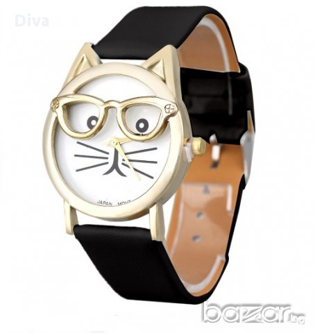 * ПРОМО 50% намаление * Дамски Часовник "Cute Cat", снимка 3 - Дамски - 16674817