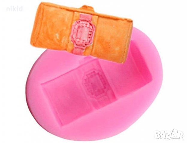 Клъч портмоне силиконов молд форма декорация торта фондан сладки 