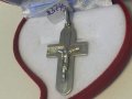 Сребърен кръст с разпятие-3,15гр/925, снимка 3