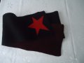 Уникален вълнен шал с червена звезда в единият край, снимка 3