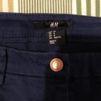 H&M Дамски тъмно син панталон + още един подарък, снимка 4 - Панталони - 24844380