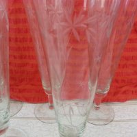 Стъклени чаши гравирани , снимка 10 - Антикварни и старинни предмети - 22999919