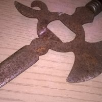 нож-32х11см-интересен метален с дървена дръжка-внос франция, снимка 12 - Колекции - 26193552