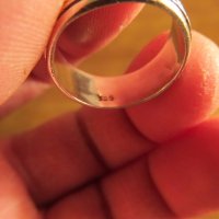Стар Мъжки сребърен пръстен старинна халка - ръчна изработка  с маркировка , снимка 4 - Пръстени - 19780956