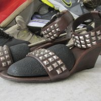 НОВИ шик дамски сандали , летни обувки N - 37 - 38 ASH® original, 3x 100% естествена кожа, снимка 10 - Сандали - 26124464