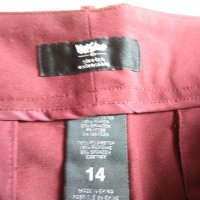 Нов панталон до глезените- цвят бордо с черен кант, снимка 3 - Панталони - 20841013