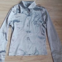 Официална сатенена риза с бродерия, снимка 1 - Ризи - 11913913