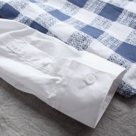 3.1 PHILLIP LIM WHITE PLAID PANEL Мъжка Риза size M, снимка 14 - Ризи - 12809982