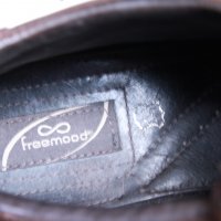 Кафяви велурени обувки FREEMOOD, снимка 6 - Маратонки - 20685650