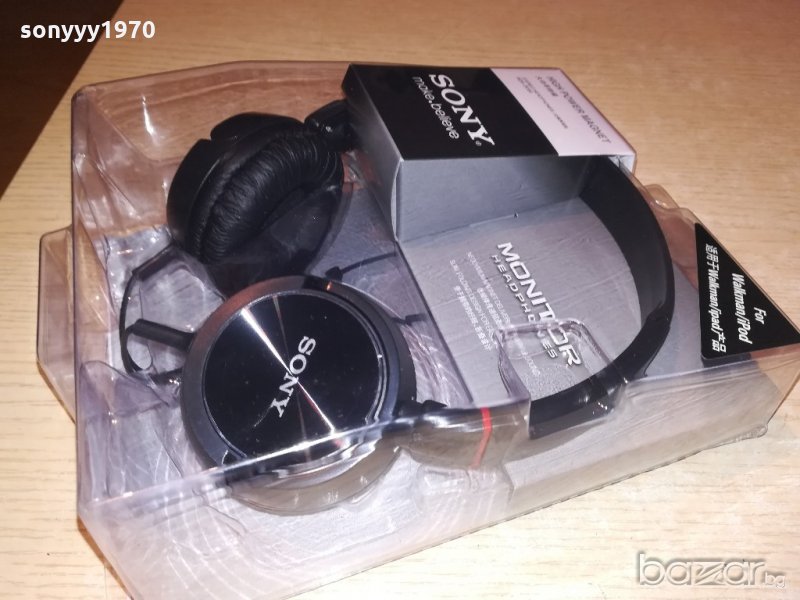 sony-headphones-нови черни с кутия, снимка 1