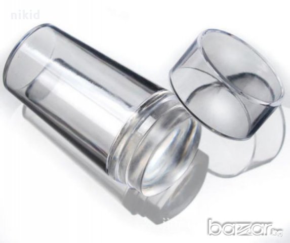 НОВО дълъг печат тампон силиконов 100 % прозрачен печат тампон за щампа шаблон плочка маникюр нокти, снимка 2 - Продукти за маникюр - 16741978