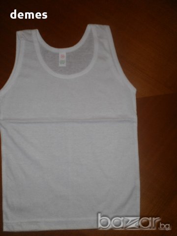 Детски бял потник, нов, размер 134, 128, 122 , снимка 2 - Детски тениски и потници - 8749999