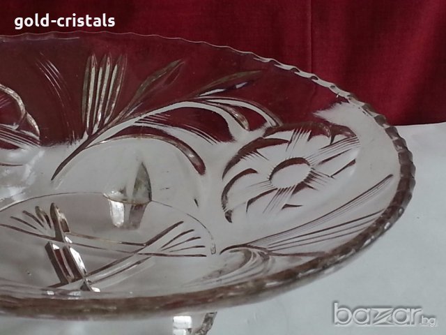 стъклена купа фруктиера , снимка 10 - Антикварни и старинни предмети - 20416552