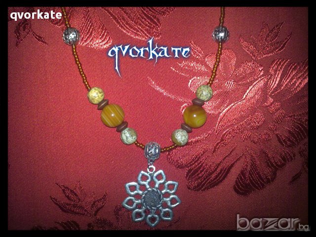 Колие цвете, снимка 2 - Колиета, медальони, синджири - 10536679