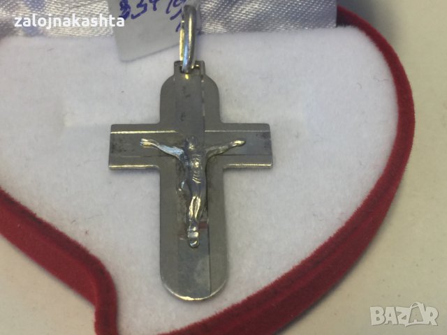 Сребърен кръст с разпятие-3,15гр/925, снимка 5 - Колиета, медальони, синджири - 23750244