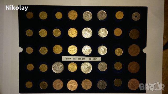 МОНЕТИ ФРАНЦИЯ, LOT по 40 броя, снимка 3 - Нумизматика и бонистика - 24459147