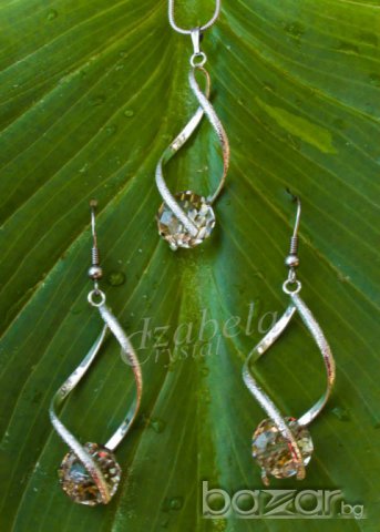 Сваровски Комплект ''Briolette Beatd '' Crystals from SWAROVSKI ®, снимка 2 - Колиета, медальони, синджири - 6047799