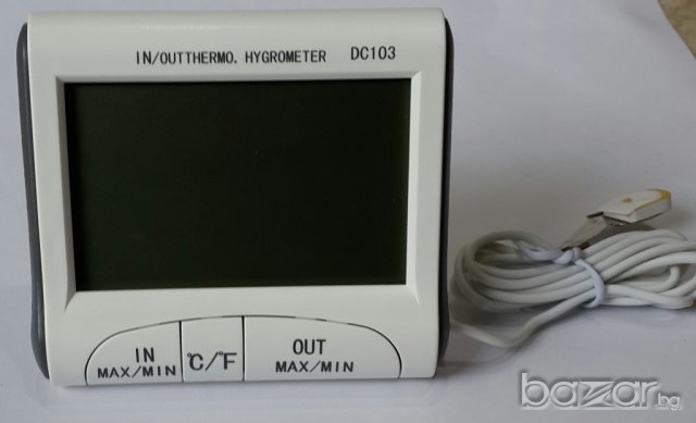 Термометър Dc103 външна вътрешна температура с влагомер, снимка 3 - Други - 7290826