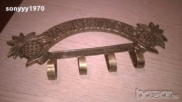 Valkommen-мед/месинг-28х13см-закачалка-внос швеицария, снимка 10 - Антикварни и старинни предмети - 17135734