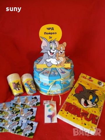 Картонена торта с Том и Джери, снимка 2 - Други - 25238063