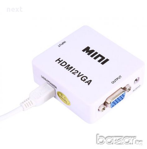 АКТИВЕН преходник HDMI към VGA със звук + Гаранция, снимка 2 - Кабели и адаптери - 17868040