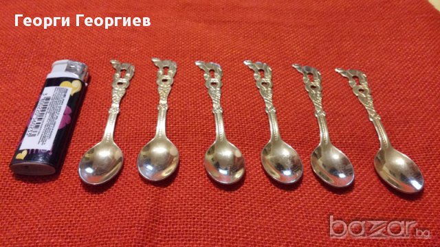 Уникални старинни японски лъжички за кафе с позлата, сет от 6 броя, снимка 11 - Антикварни и старинни предмети - 12950920