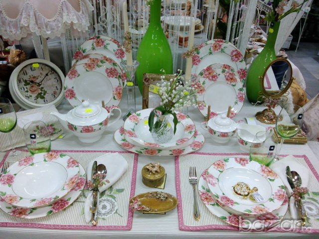  СЕРВИЗ ЗА ХРАНЕНЕ  КОСТЕН ПОРЦЕЛАН ЗА МИЯЛНА МАШИНА