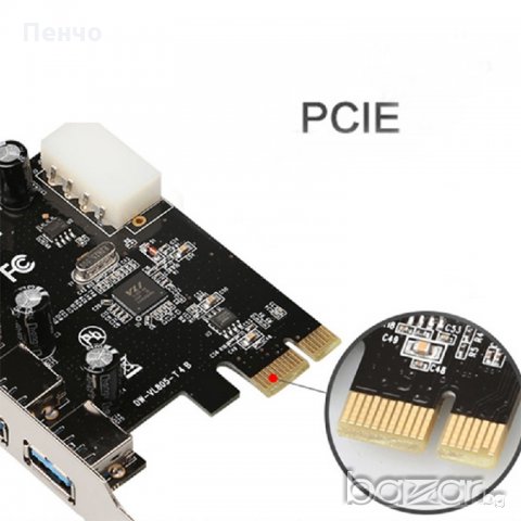 Нов 4-портов PCI-E към USB 3.0 HUB PCI Express адаптер 5 Gbps разклонител, снимка 8 - Кабели и адаптери - 19493248