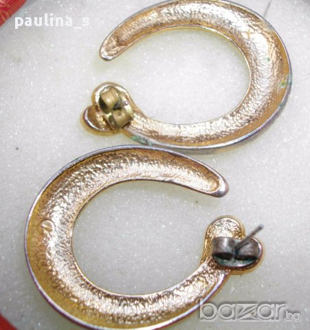 Винтидж / Антика - позлатени руски обеци от соца, снимка 2 - Обеци - 14601430