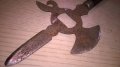 нож-32х11см-интересен метален с дървена дръжка-внос франция, снимка 12