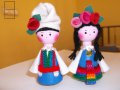 Керамични И Плетени Кукли Сувенир За Хладилник С Магнит, снимка 5