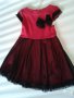 Детска рокля, елегантна, официална, червен цвят с тюл, снимка 1 - Детски рокли и поли - 9538987
