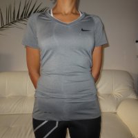 nike pro-fitted v-neck II grey , снимка 7 - Тениски - 22715902