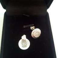 Сребърни стерлинги пръстен и обеци в стил PANDORA Проба S925, код 0521, снимка 5 - Бижутерийни комплекти - 12781302