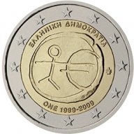 2 Евро монети (възпоменателни) емитирани 2009г (10г. на Икономически и Паричен съюз), снимка 10 - Нумизматика и бонистика - 15990617