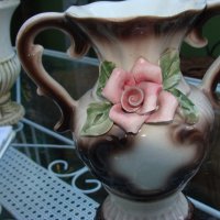 Bassano великолепна порцеланова ваза , снимка 2 - Вази - 22785073