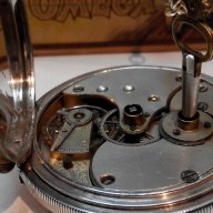 Сребърен джобен часовник OMEGA с ключ ОМЕГА 1895, снимка 15 - Джобни - 18213491