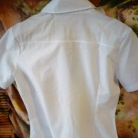 Бяла дамска риза размер S, снимка 2 - Ризи - 24634532