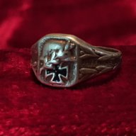 Немски сребърен мемориален пръстен Ritterkreuz, снимка 7 - Антикварни и старинни предмети - 16689963