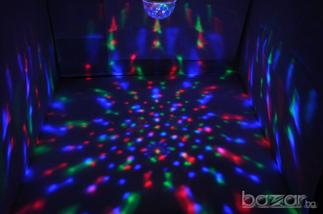Диско лампа с Led диоди всетещи в 3 цвята - за по-добри и запомнящи се купони., снимка 2 - Други стоки за дома - 8907141