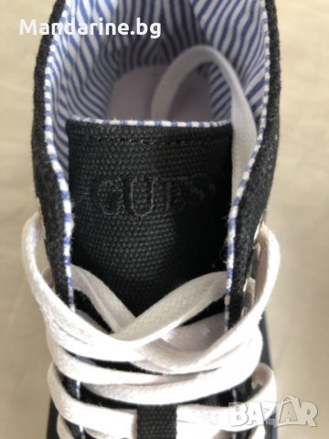 ПРОМО 🍊 GUESS 41-42-43 номер 🍊 Черни мъжки обувки с лого на марката нови с кутия, снимка 12 - Кецове - 25959058