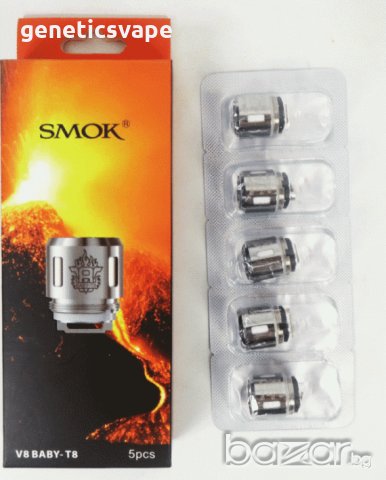 SMOK TFV8 - V8 Baby T8 Replacement Coils оригинални изпарителни глави , снимка 1 - Аксесоари за електронни цигари - 18430883