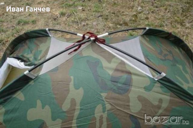 Нова четириместна камофлажна палатка с комарник 208;208/145см , снимка 5 - Палатки - 18593645