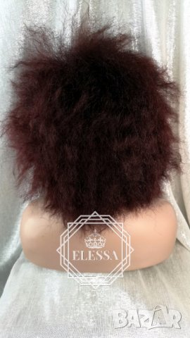 Етно / Афро Тъмно Червена Перука Код 7316, снимка 7 - Аксесоари за коса - 24702140