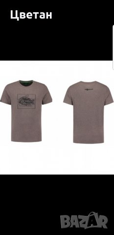Тениска Korda - brown carp in hand tee, снимка 4 - Екипировка - 24099017