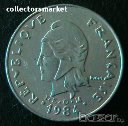 20 франка 1984, Френска Полинезия, снимка 2 - Нумизматика и бонистика - 16150809
