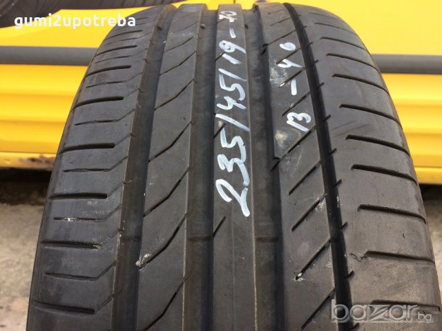  235/45/19 Континентал СпортКонтакт 2013г! 5,5мм! ЕДИНИЧКА! , снимка 2 - Гуми и джанти - 21232602