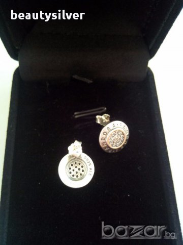 Сребърни стерлинги пръстен и обеци в стил PANDORA Проба S925, код 0521, снимка 5 - Бижутерийни комплекти - 12781302