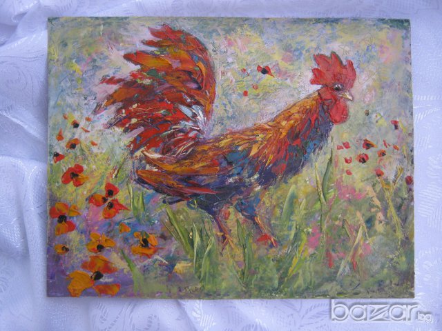 Петел, петле  маслени бои, Мима / Art by MiMa картина  - маслени бои / платно