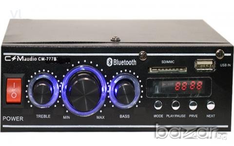 Bluetooth Аудио усилвател / Домашен усилвател,Модел:CM-777BT, снимка 1 - Ресийвъри, усилватели, смесителни пултове - 18960469